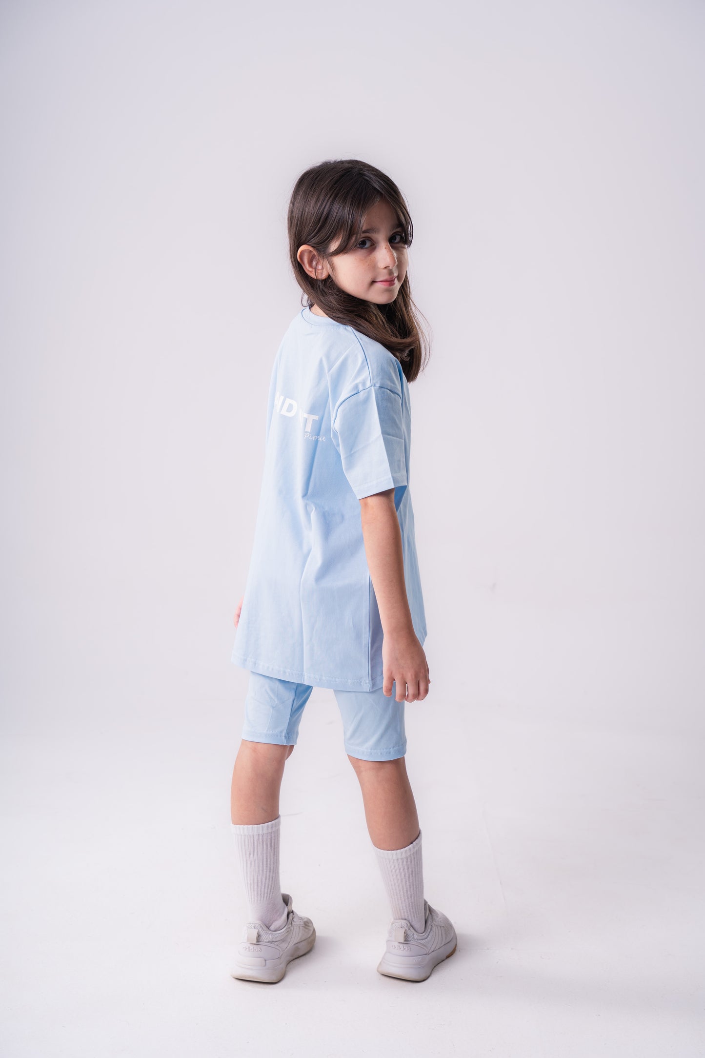 Biker Shorts Set In Baby Blue