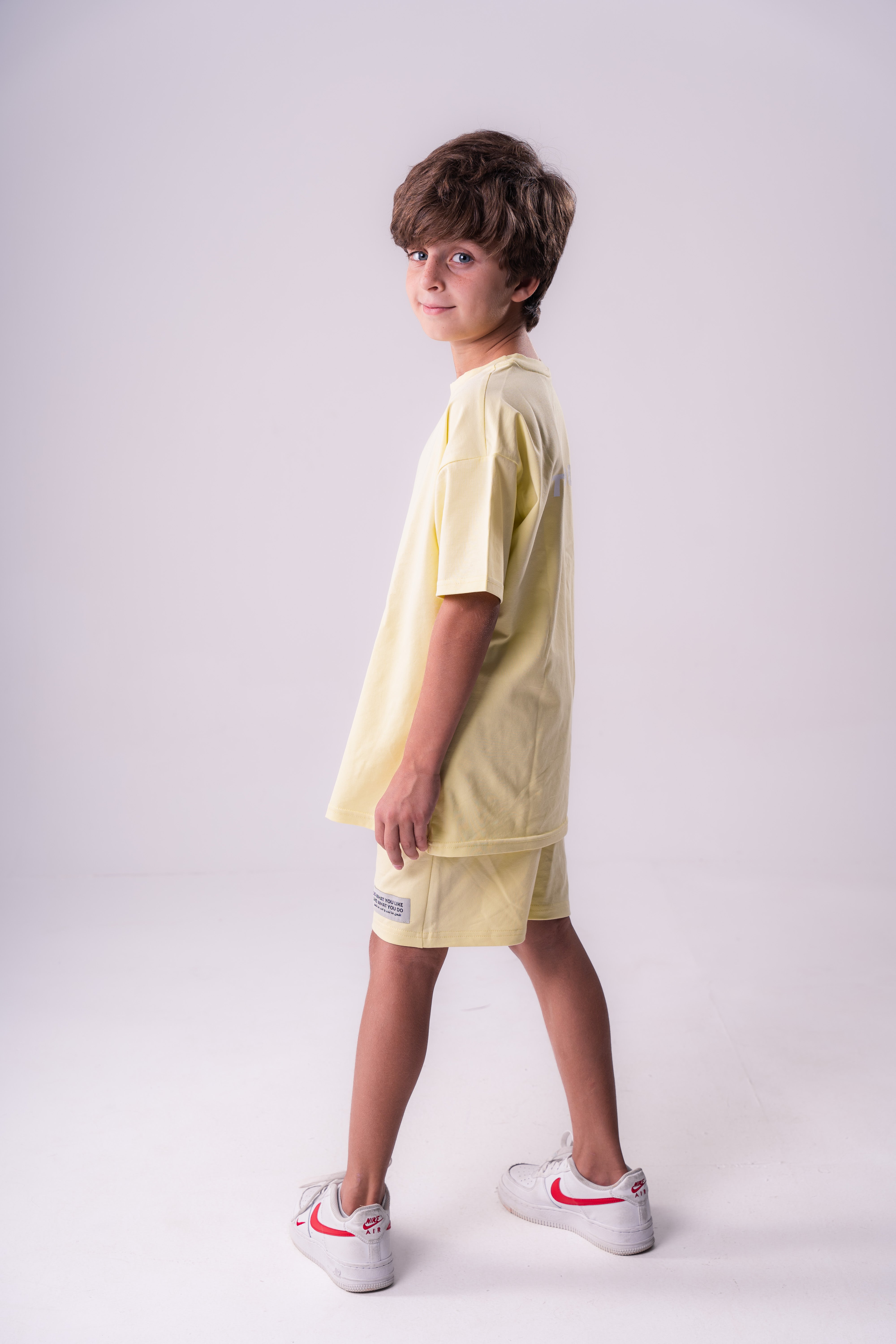 Kids Cotton Short In Yellow
