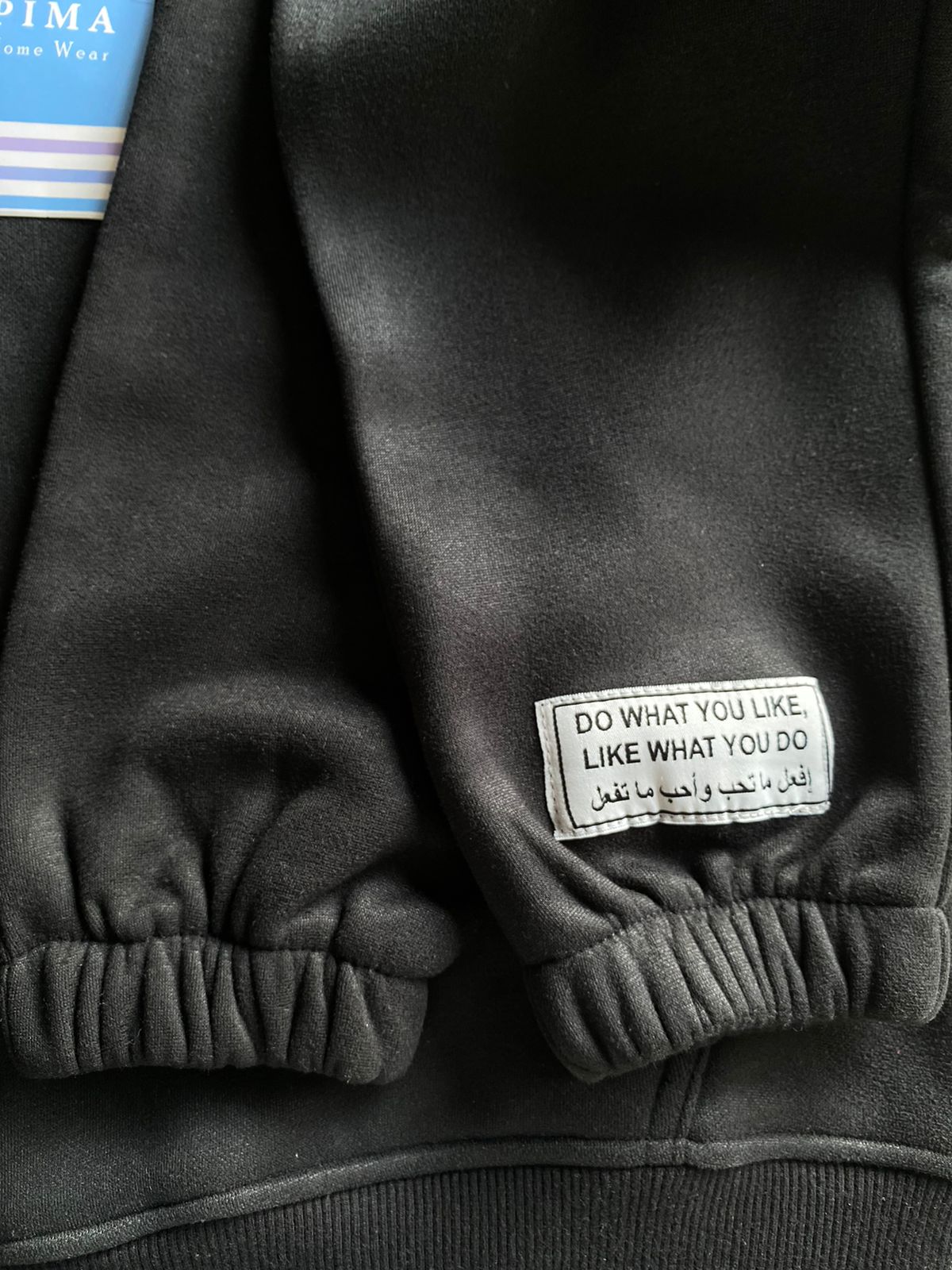 Fleece Sweatshirt Set In Black