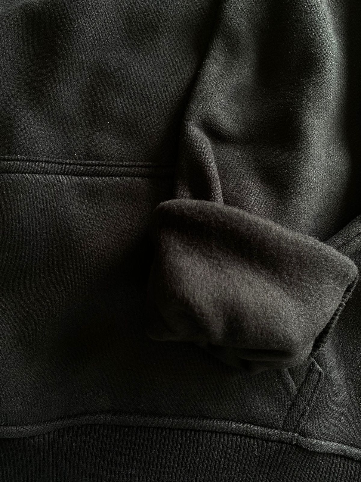 Fleece Sweatshirt Set In Black