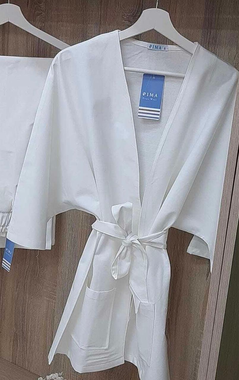 Linen Kimono In White