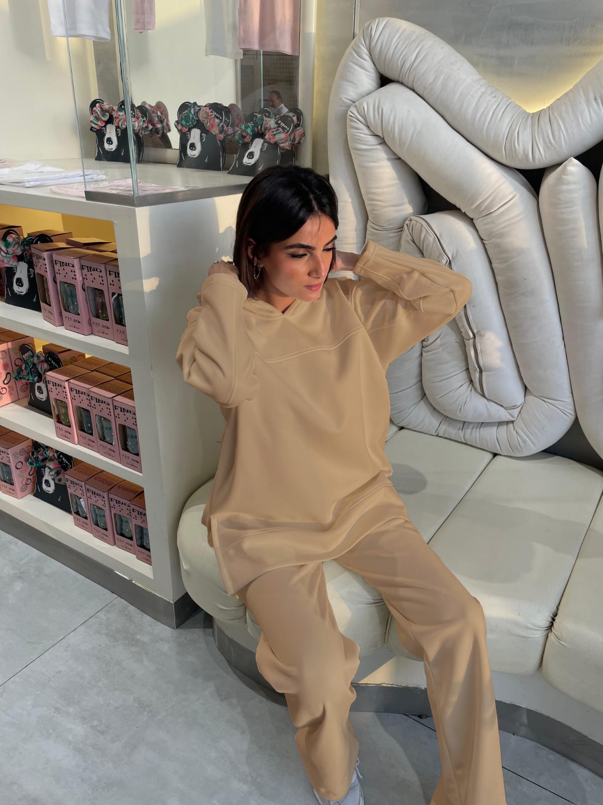 A-Basic HP Hoodie In Stone Beige