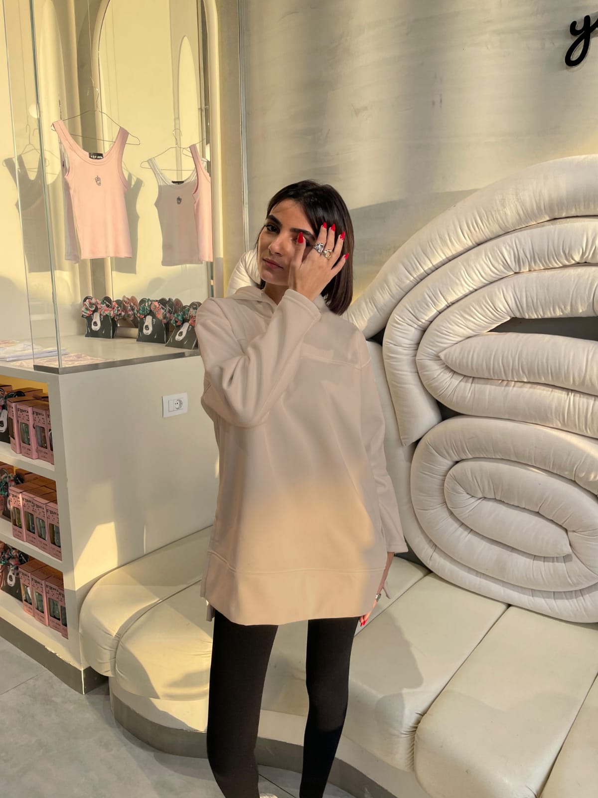 A-Basic HP Hoodie In Stone Beige