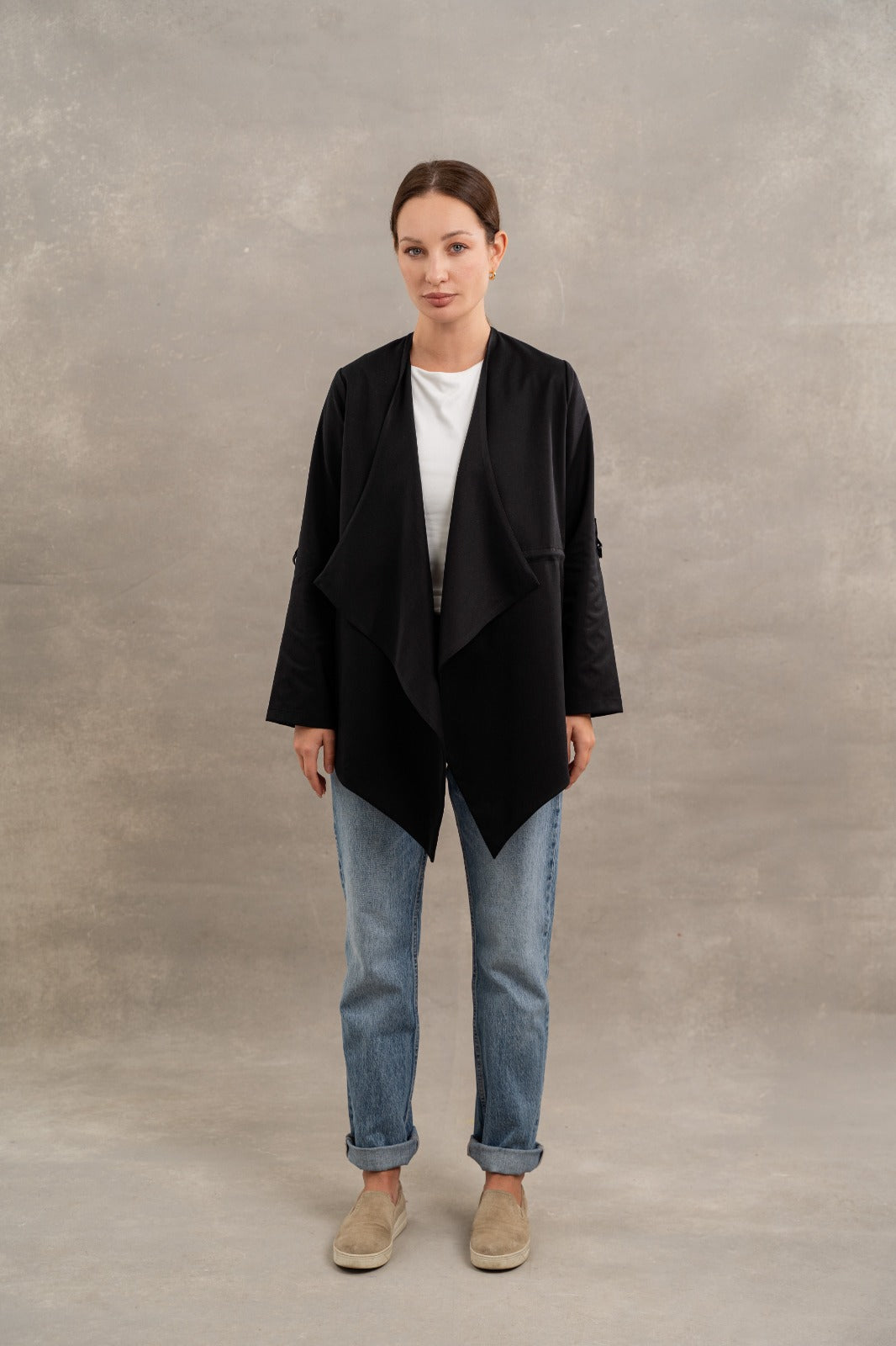 Summer Belted Jacket In Black