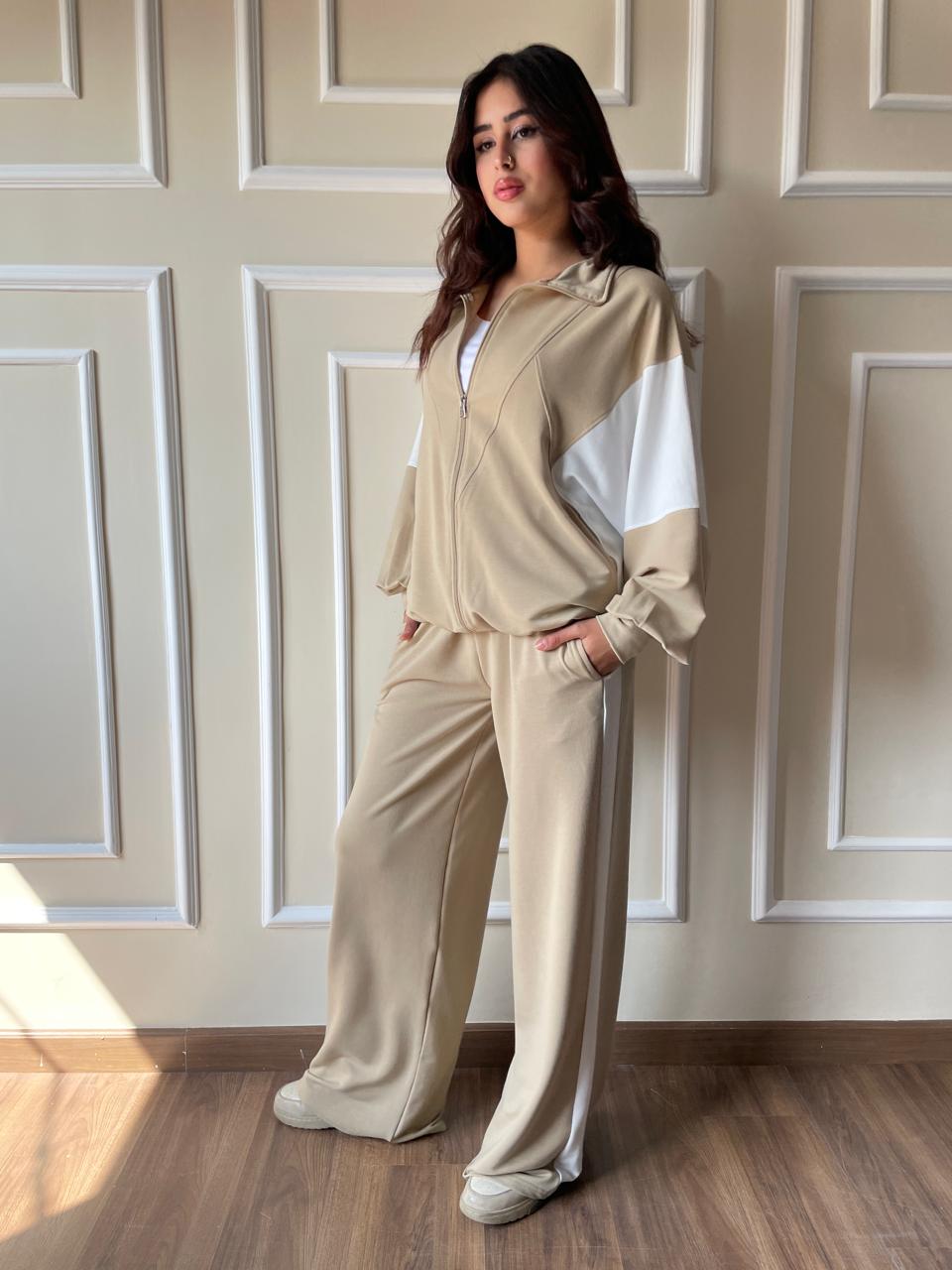 Color Block Set In Beige