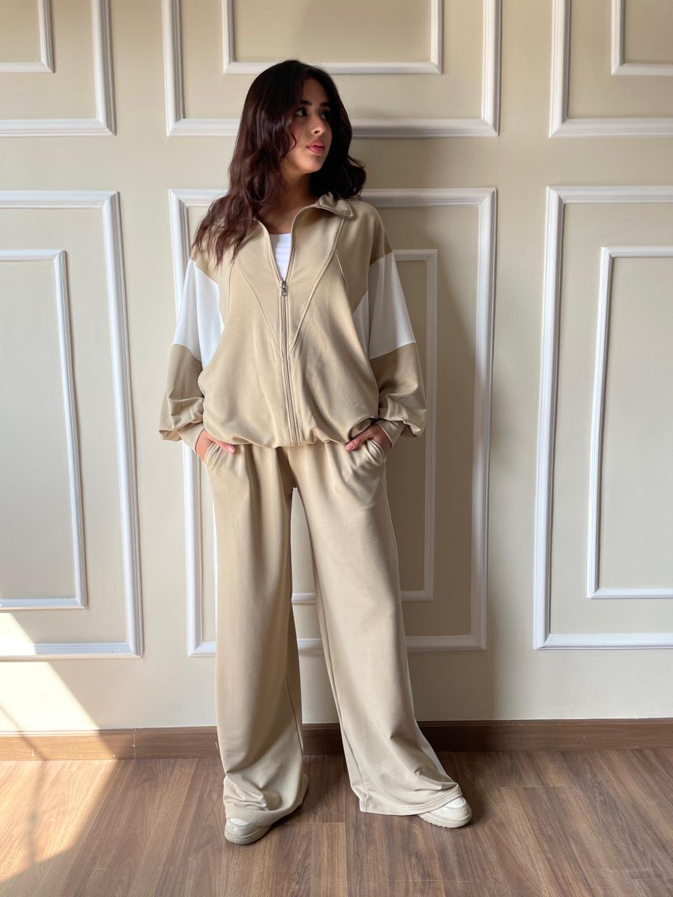 Color Block Set In Beige