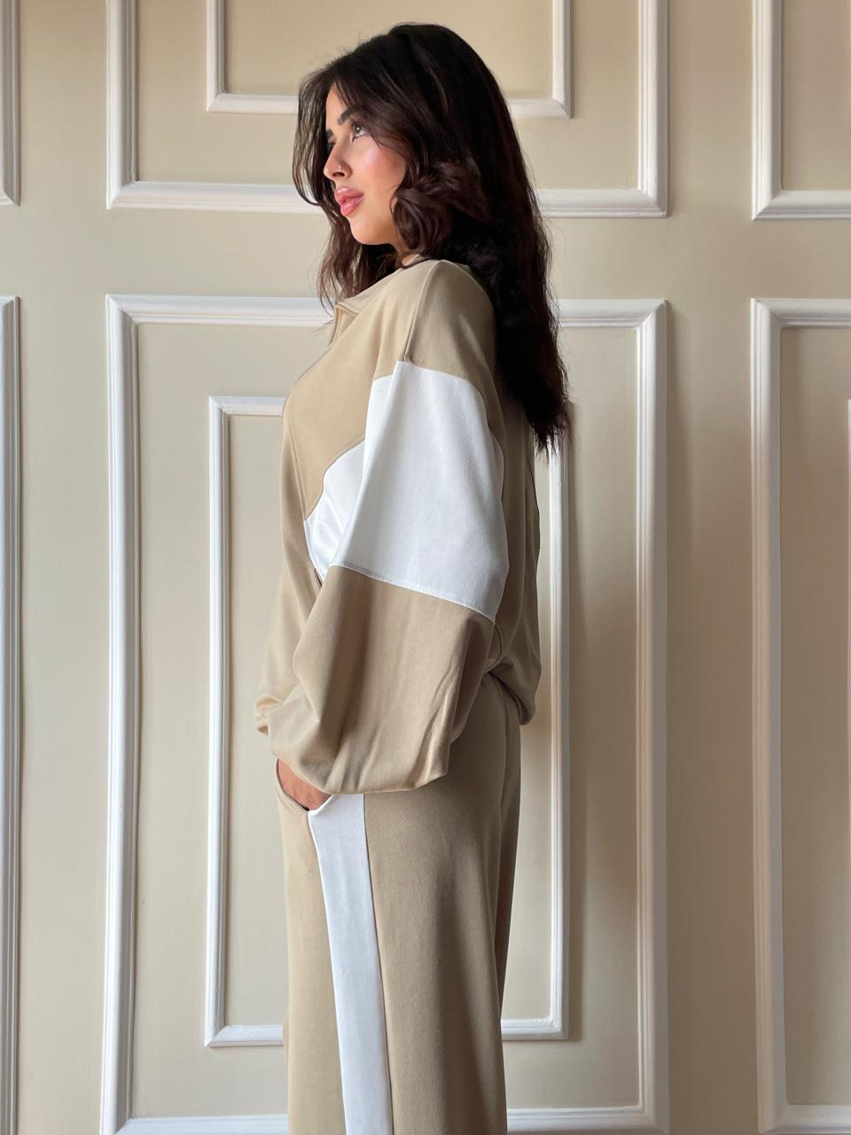 Color Block Set In Beige