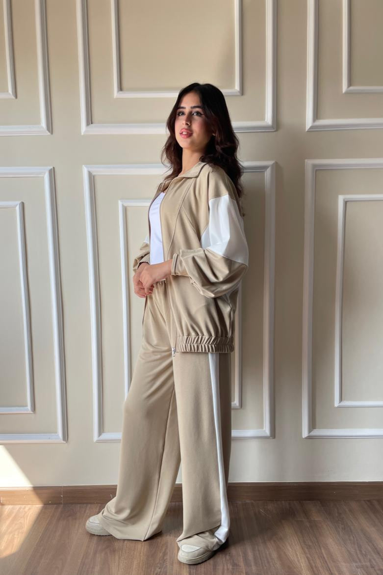 Color Block Set In Stone Beige