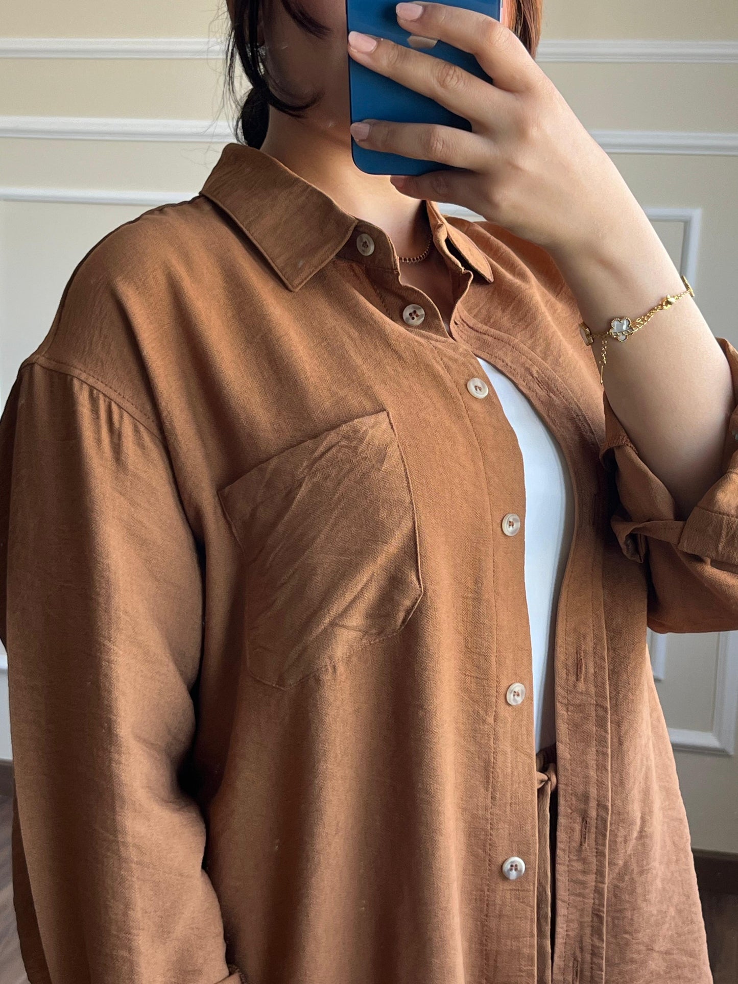 Linen Shirt | Brown