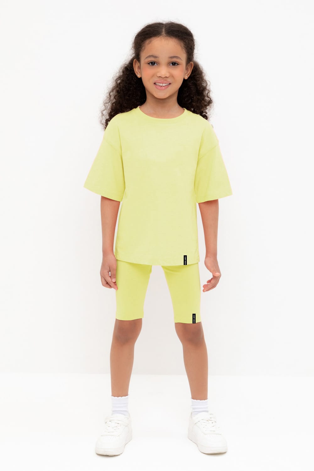 Biker Shorts Set In Yellow