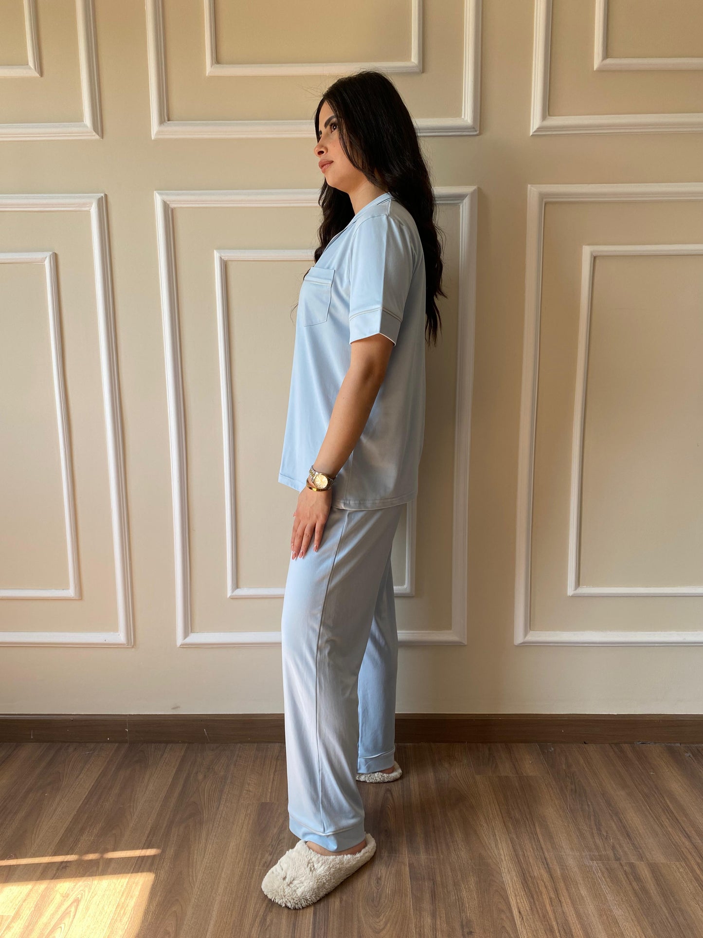 Classic Botton Pajama | Baby Blue
