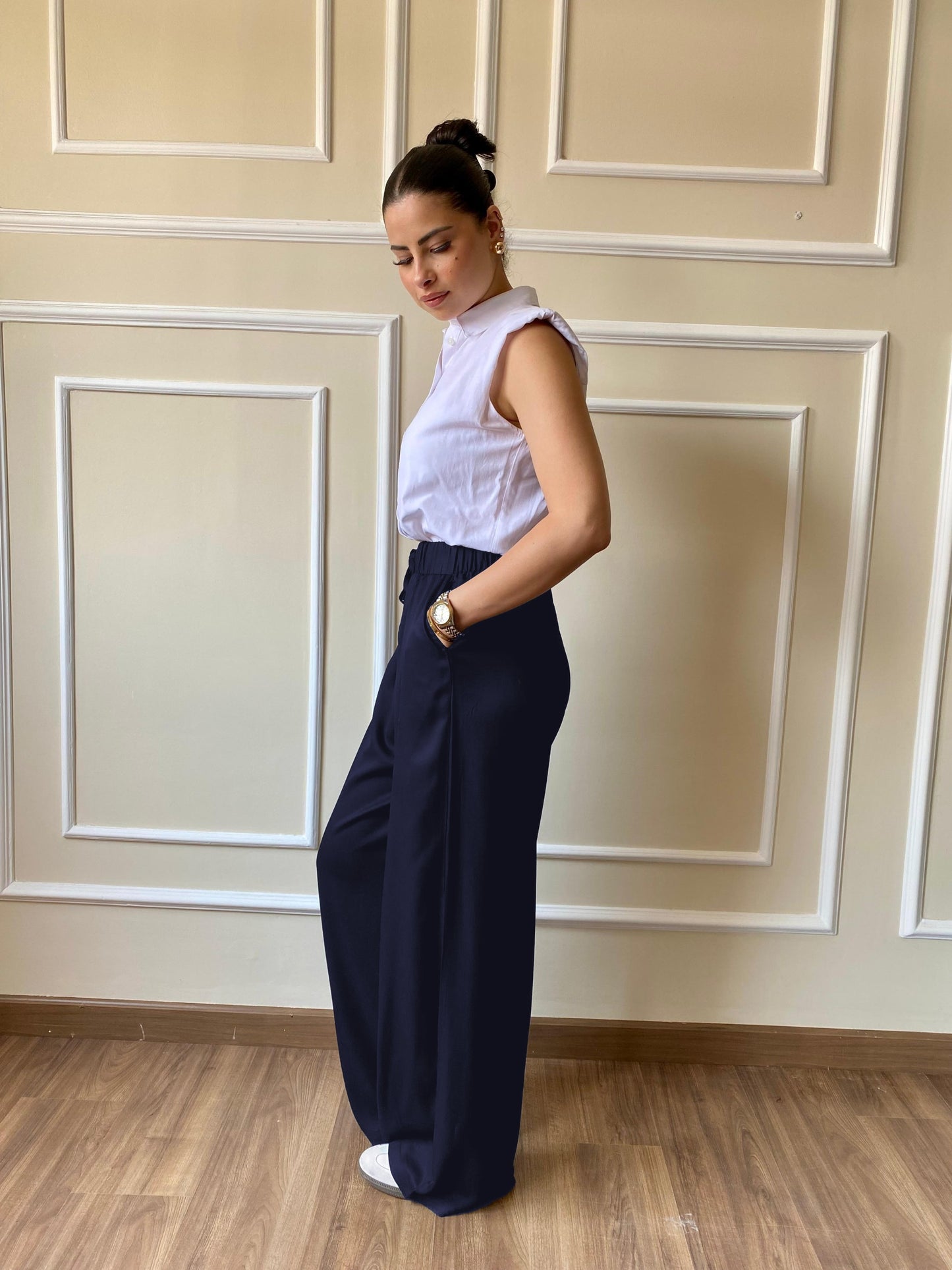 Visqose Pants | Navy