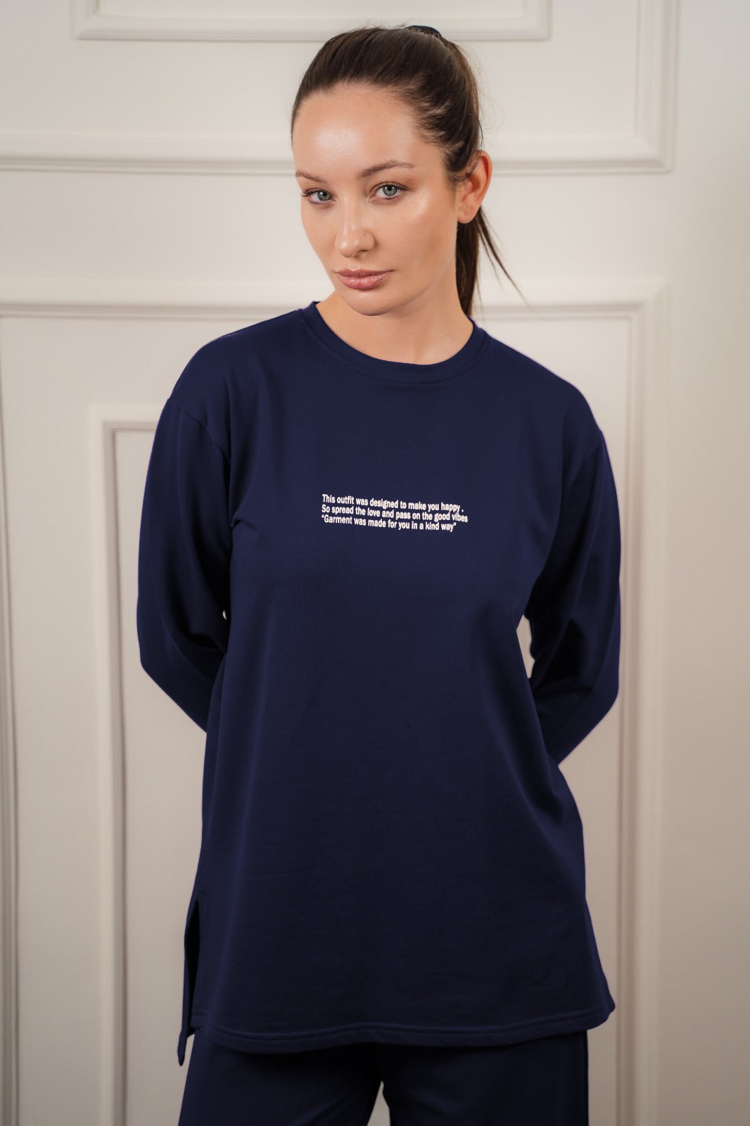 Long Sleeves Cotton Everyday Tracksuit I Navy