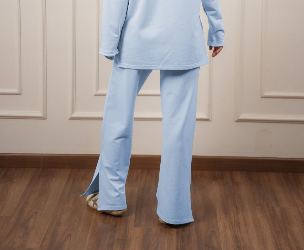Cotton Everyday Pants |Light-Blue