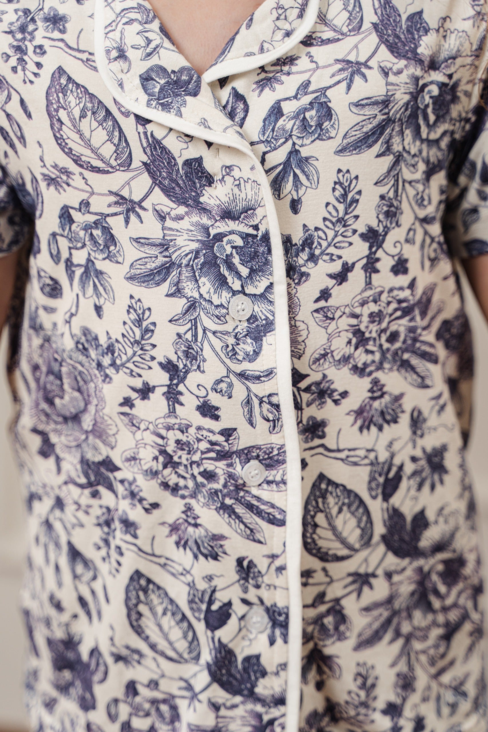 Flora Classic Pajama| Navy