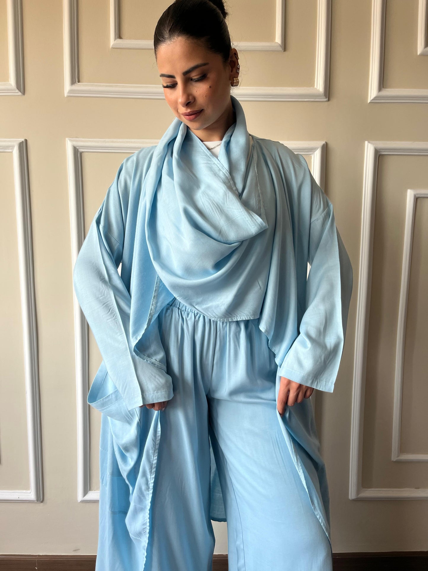 Wrap It Up Kimono Set In Baby Blue