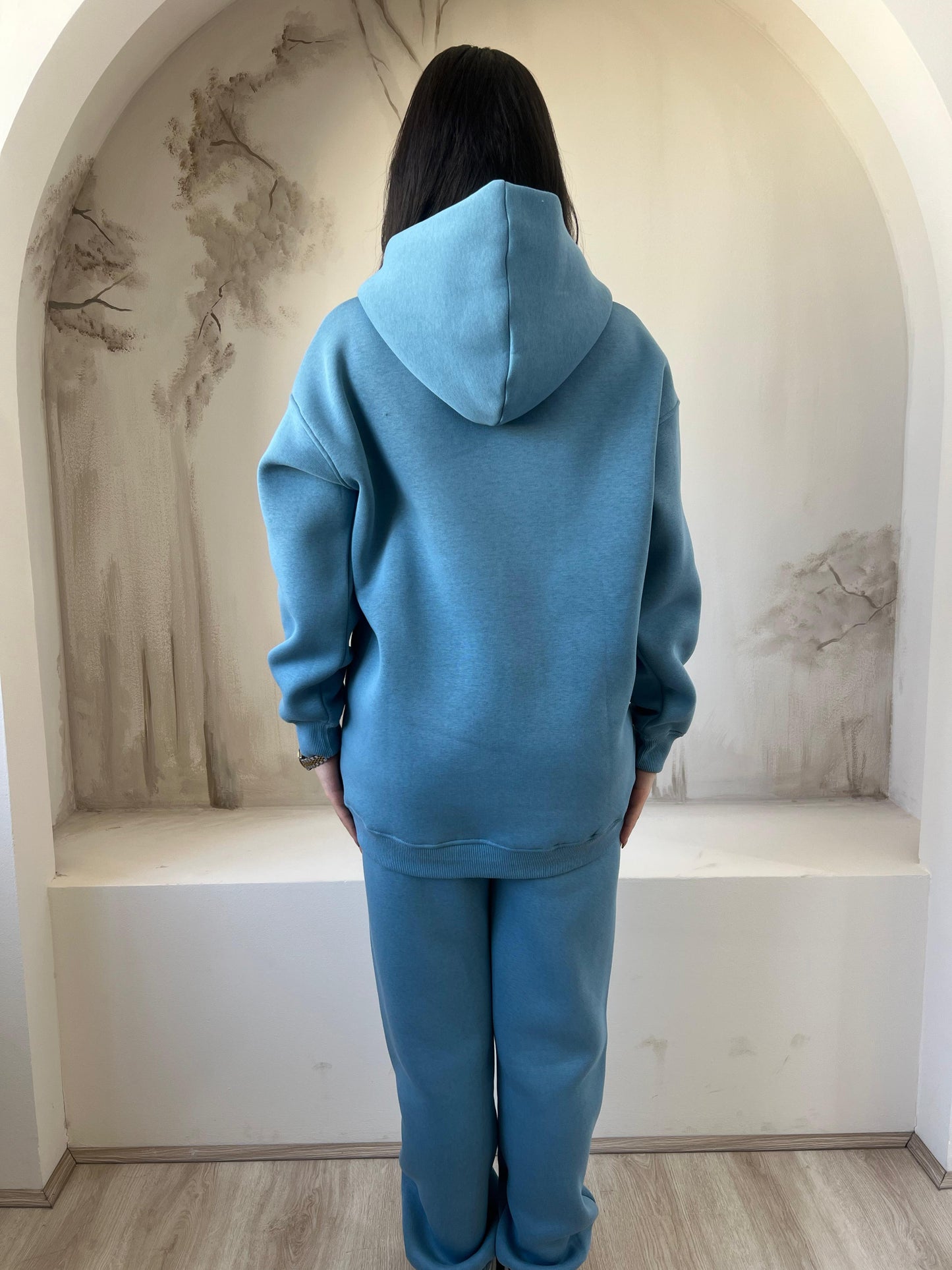 Basic Fleece Hoodie | Stone Blue
