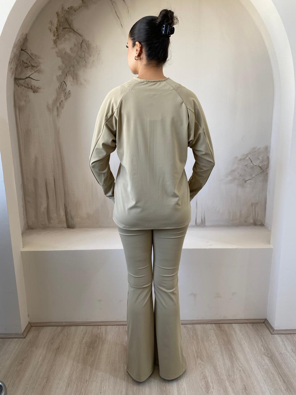 Sporty Flare pants | Beige
