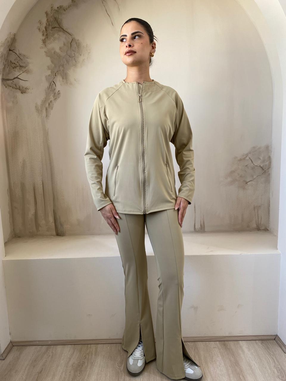 Sporty Flare pants | Beige