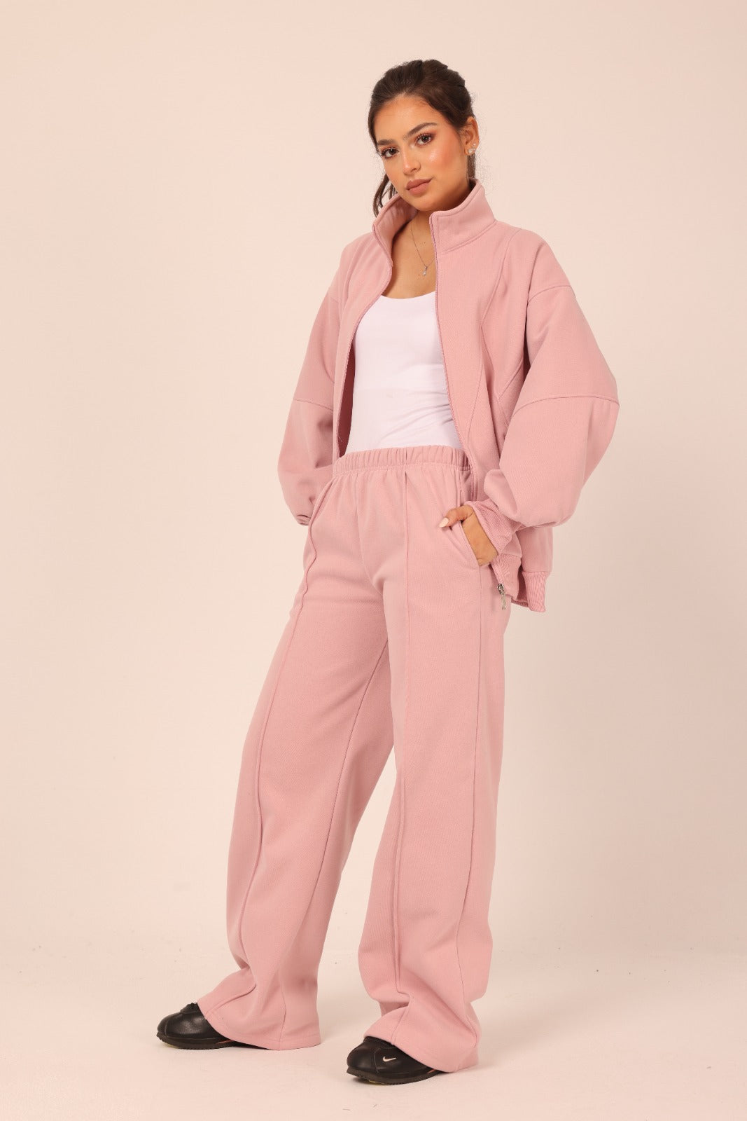 Soft Bomber Pants In Cashmere