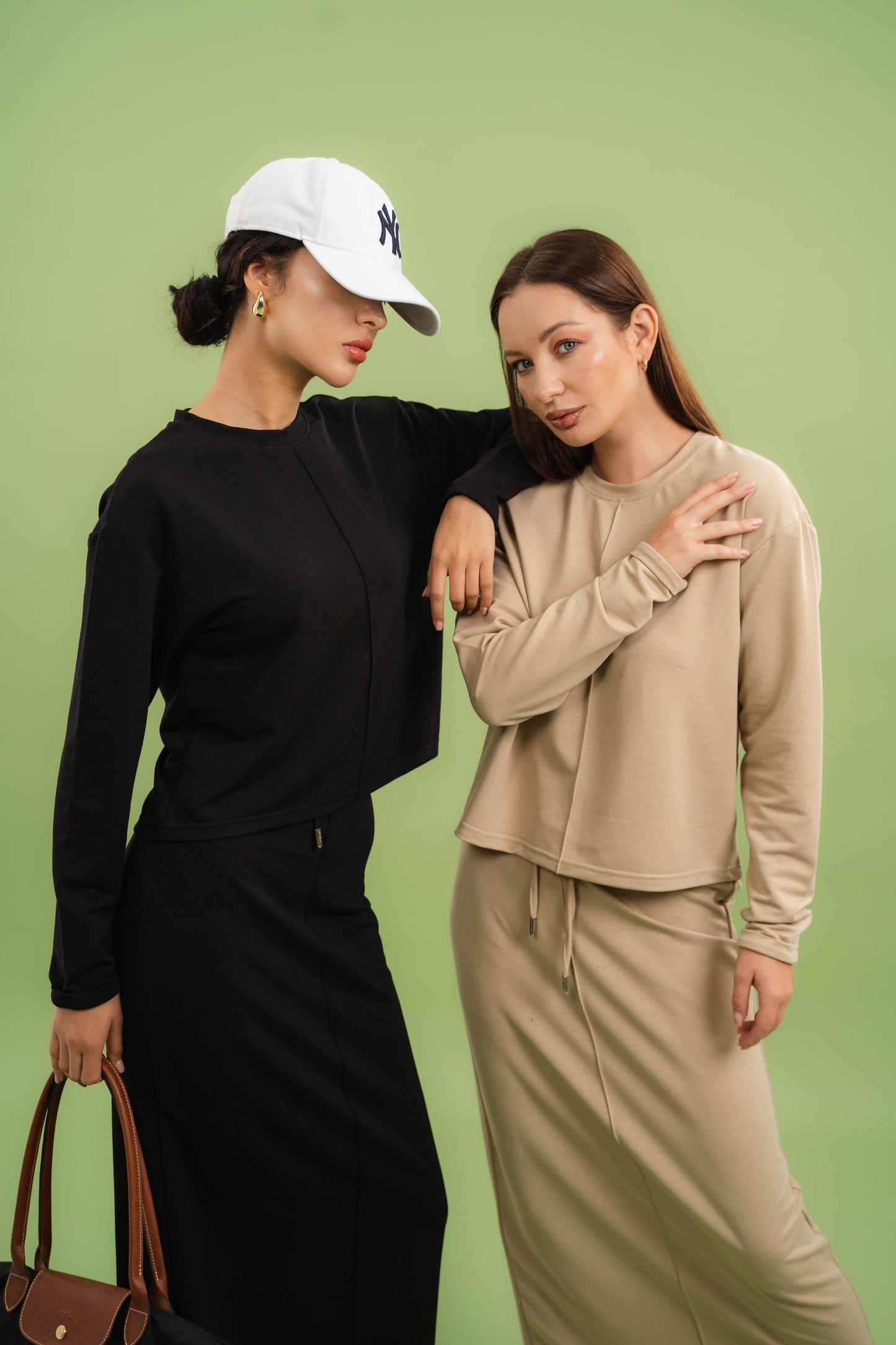 Pencil Skirt Set In Black
