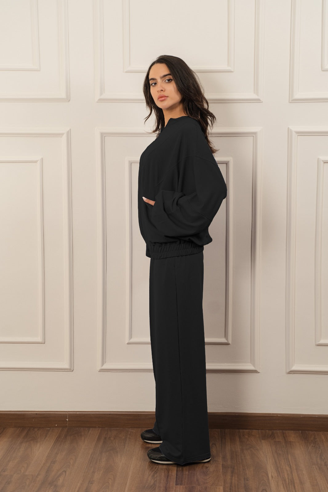 Summer Bomber Jacket Set In Black