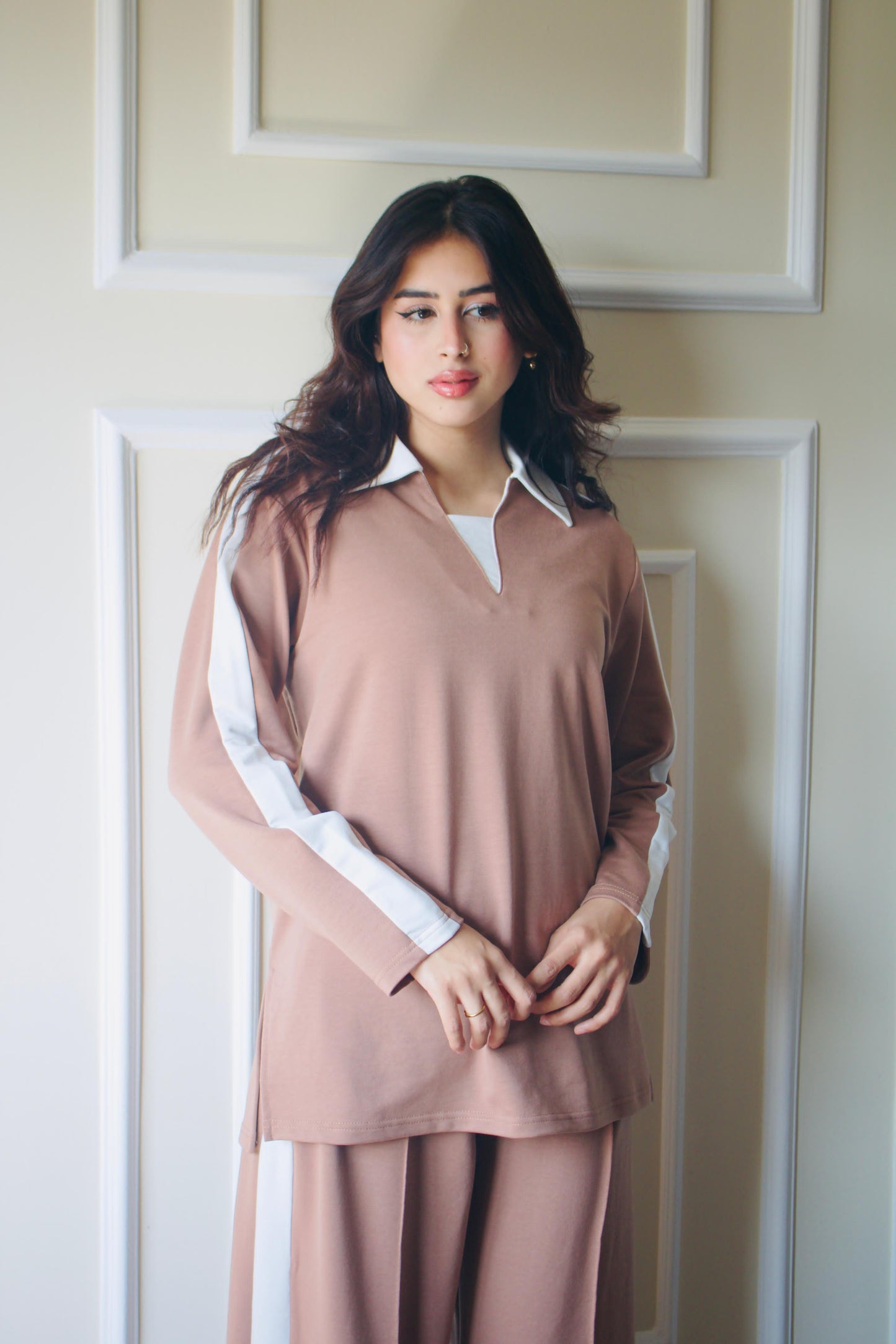 Polo Collar Set | Brown