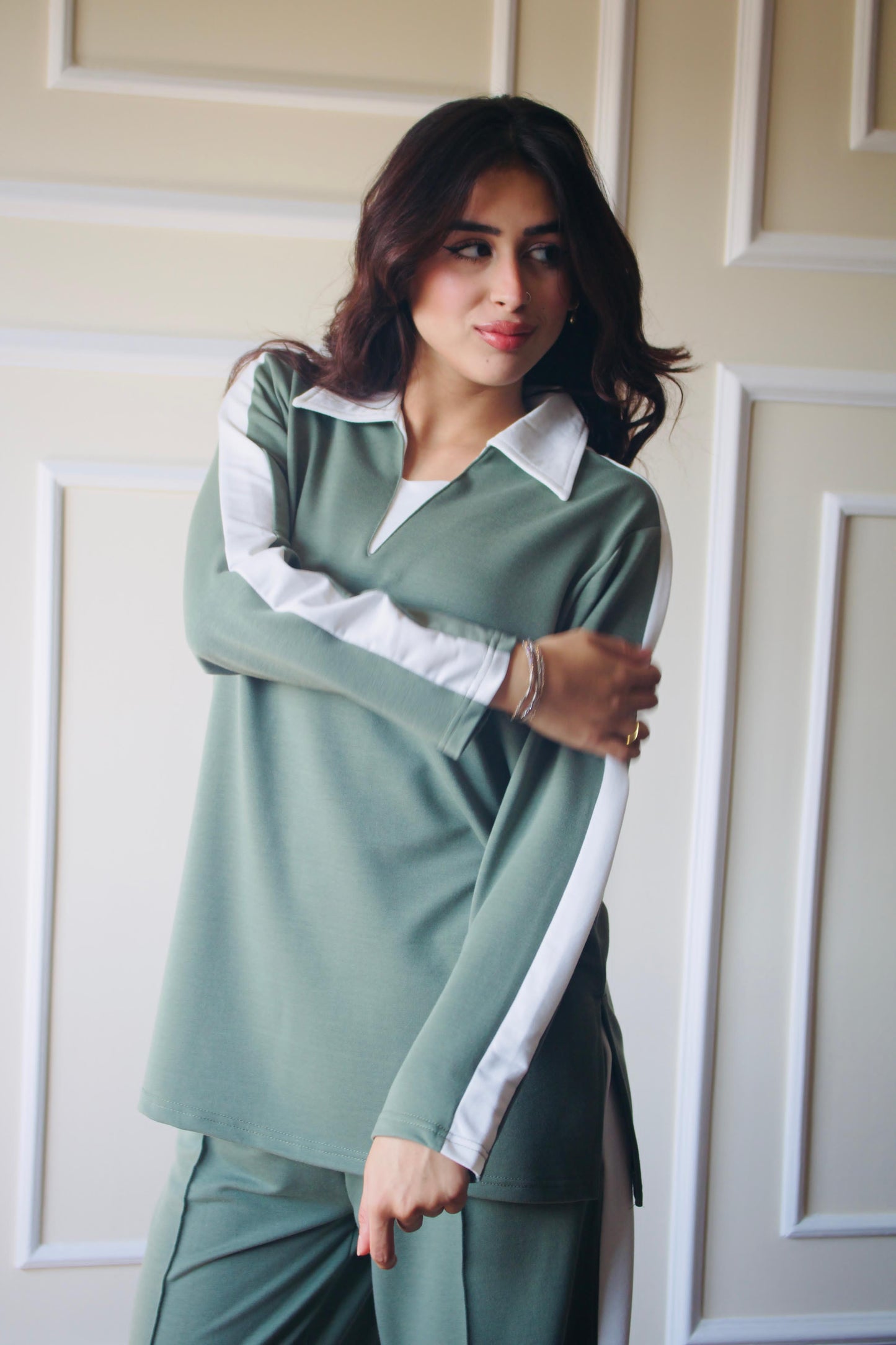 Polo Collar Set | Olive