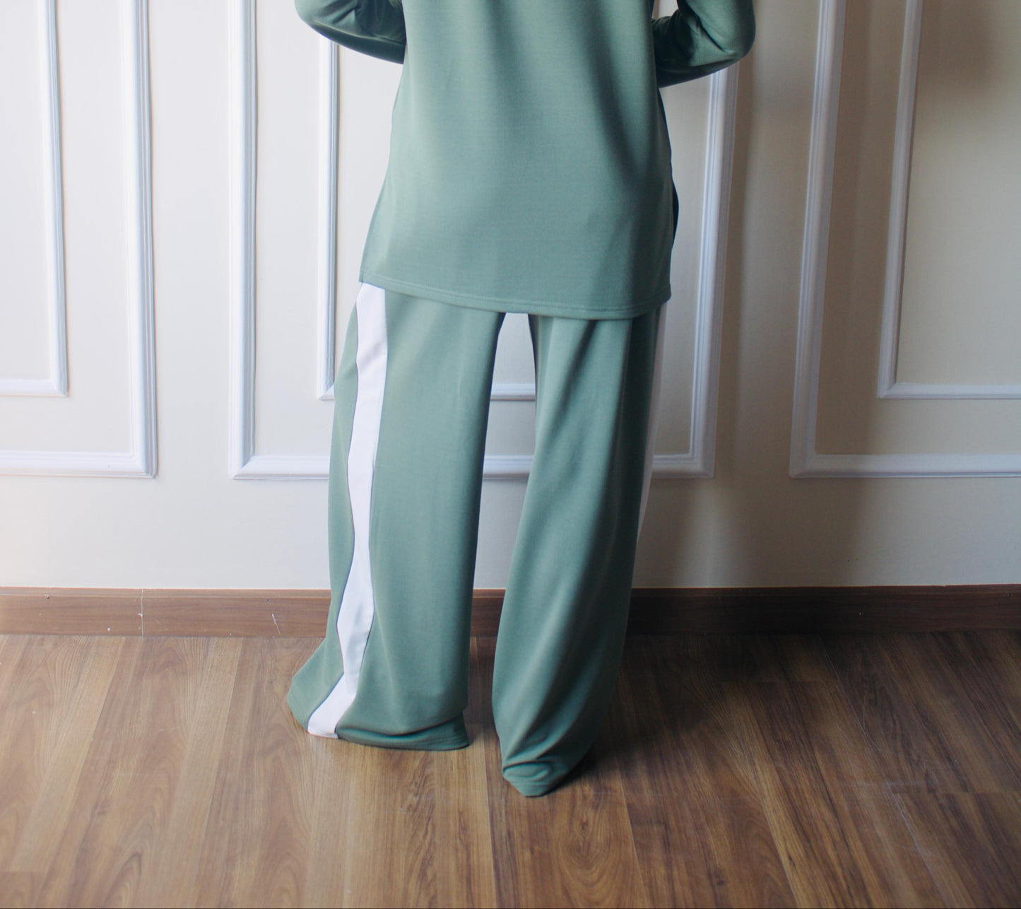 Polo Collar Pants | Olive