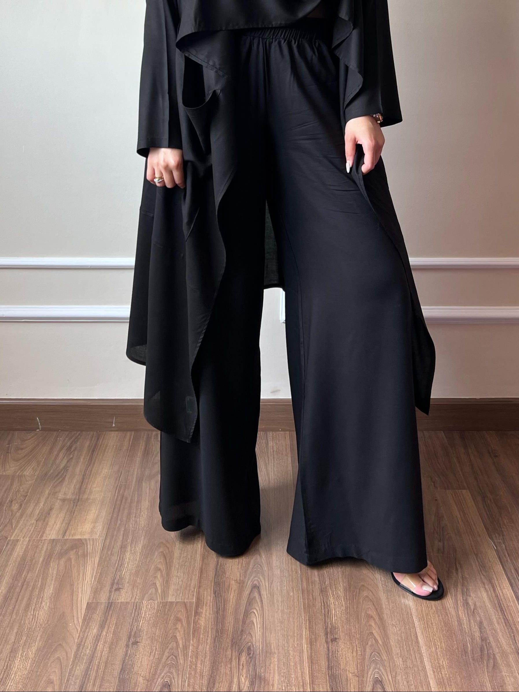 Wrap It Up Kimono Pants In Black