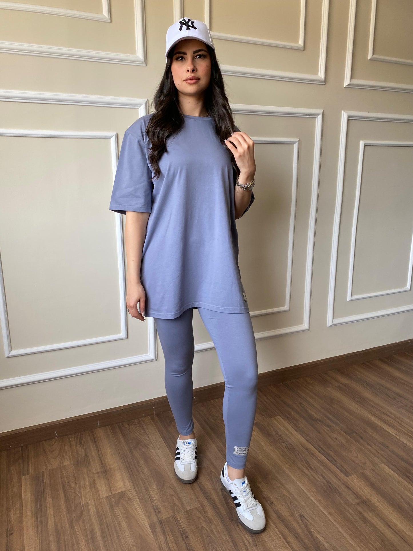 Cotton Light Grey Legging Set
