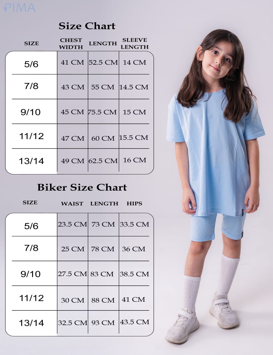 Biker Shorts Set In Baby Blue