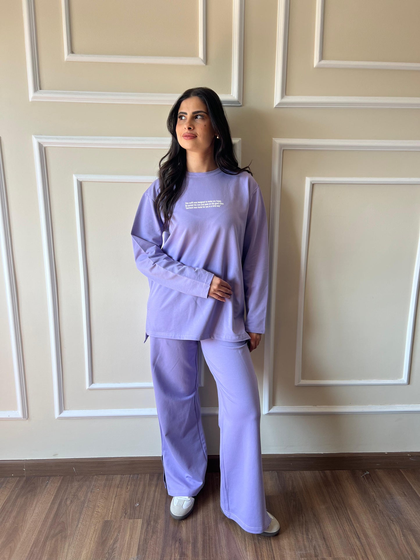 Long Sleeves Cotton Everyday Tracksuit I Purple