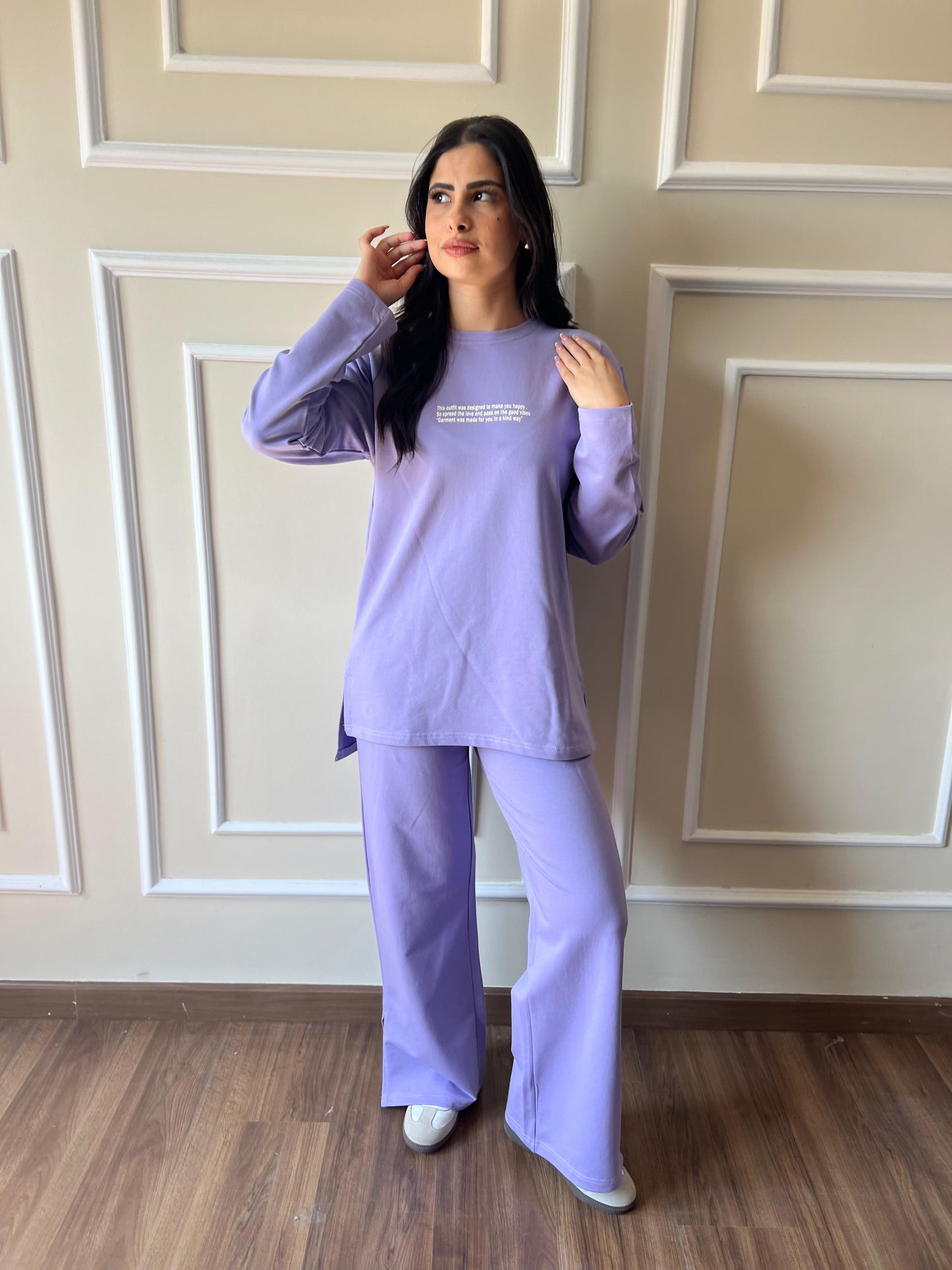 Long Sleeves Cotton Everyday Tracksuit I Purple