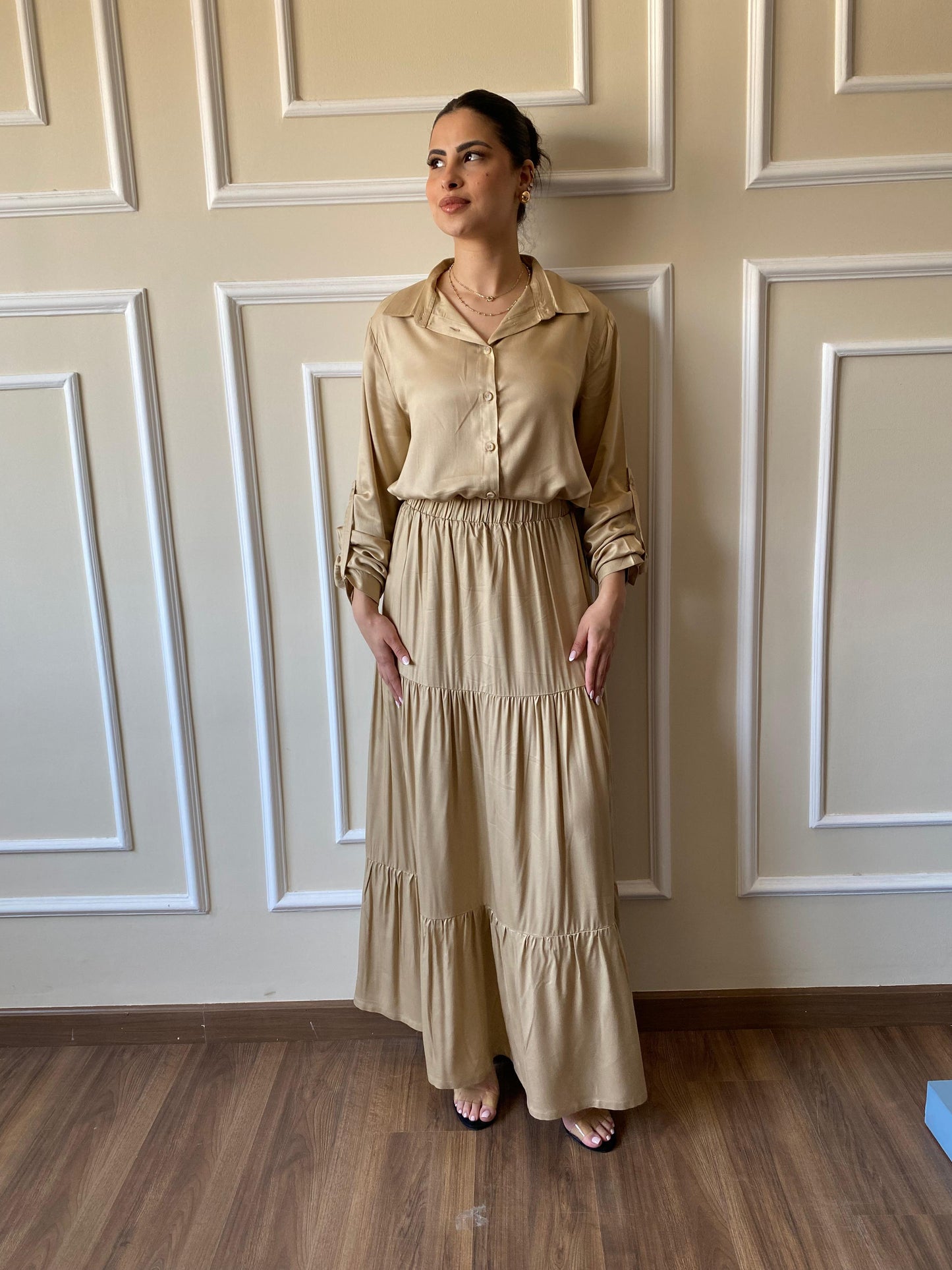 Flowing Shirt | Beige
