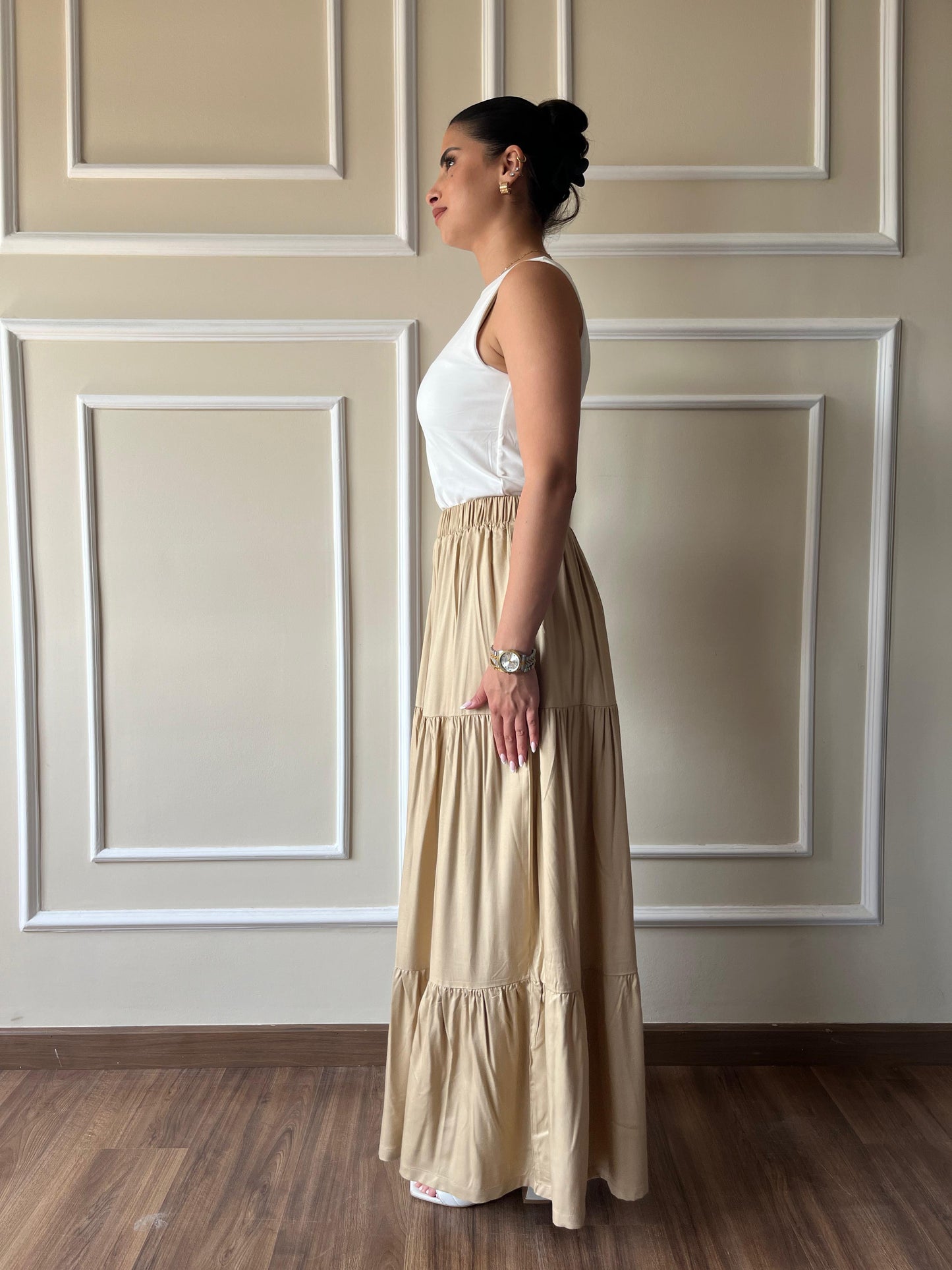 Maxi Skirt | Beige
