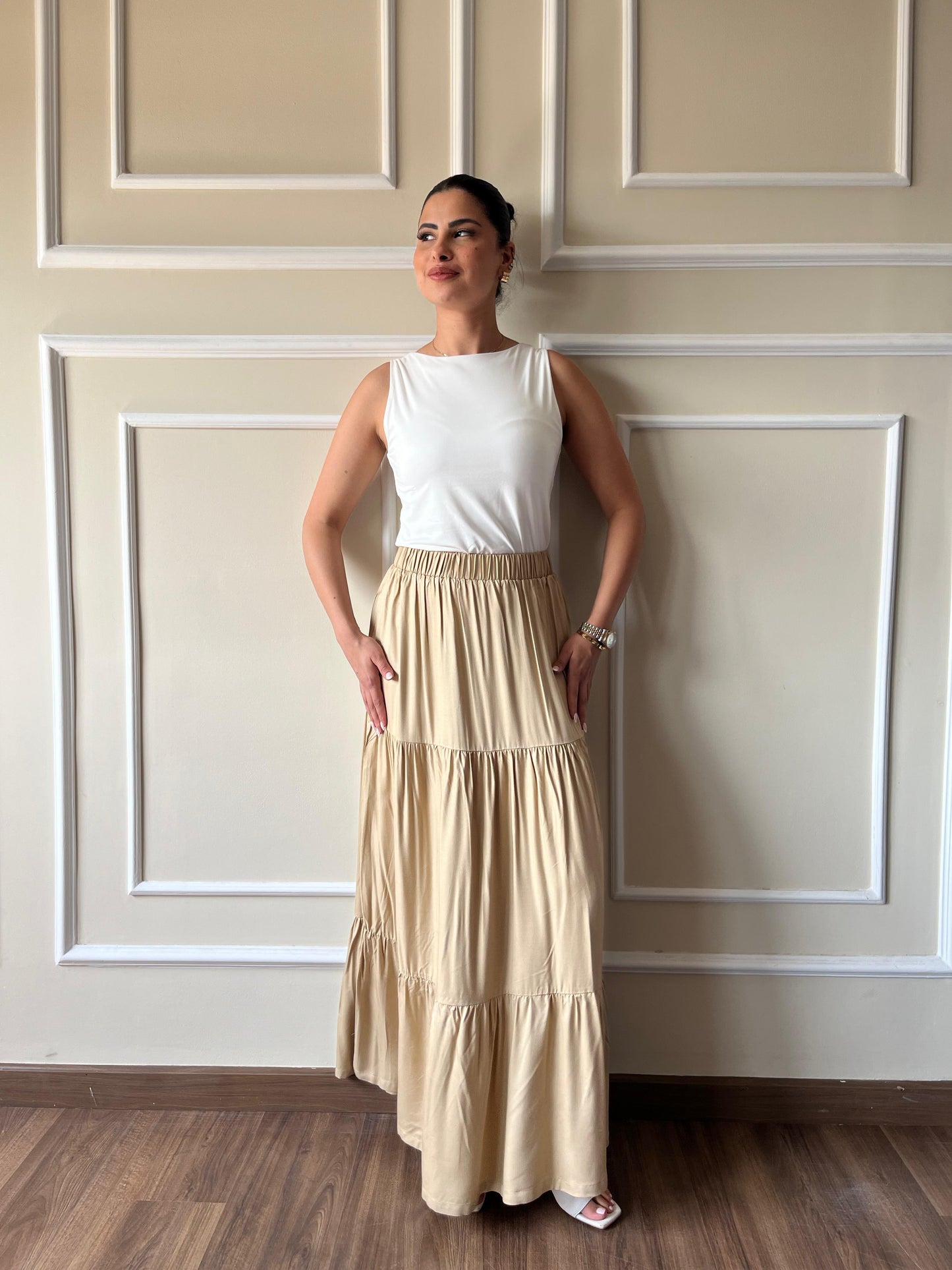 Maxi Skirt | Beige
