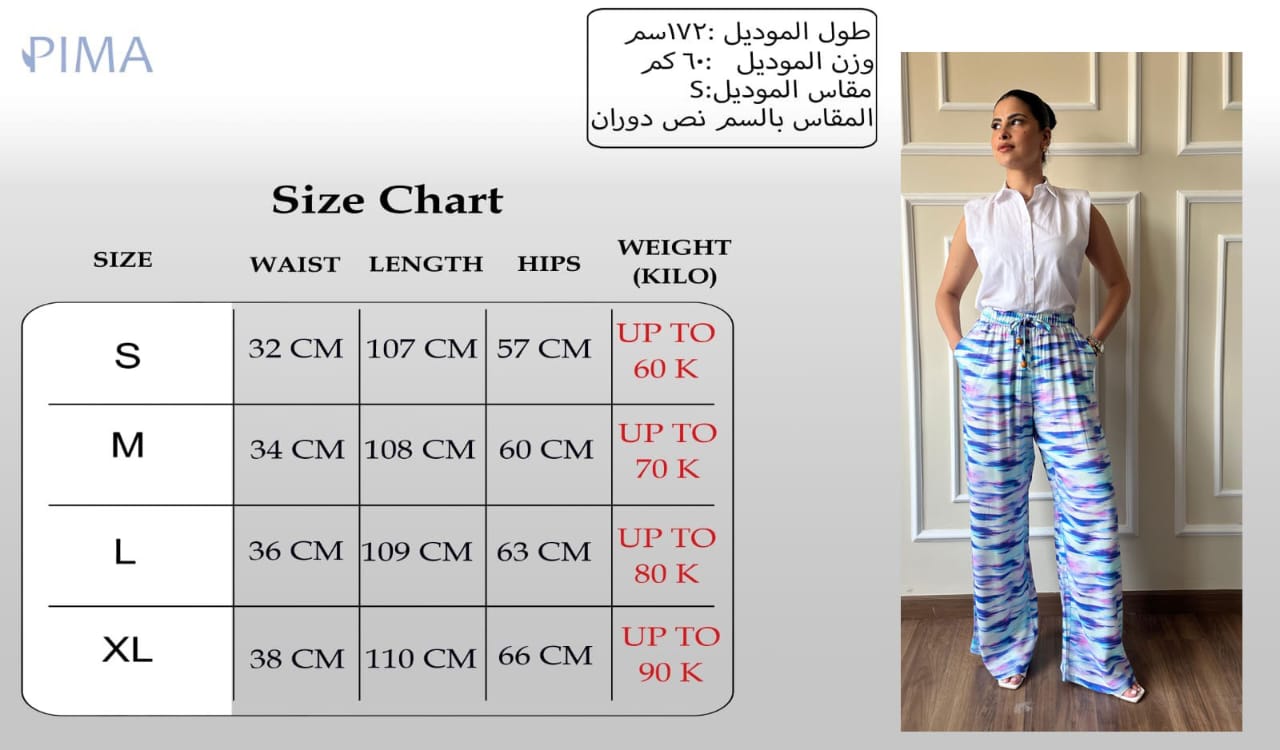 Printed Viscose Pant | Blue