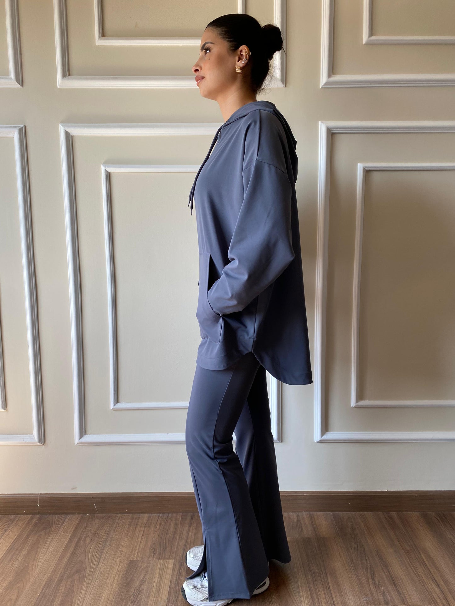 Flare Sporty Set In Grey