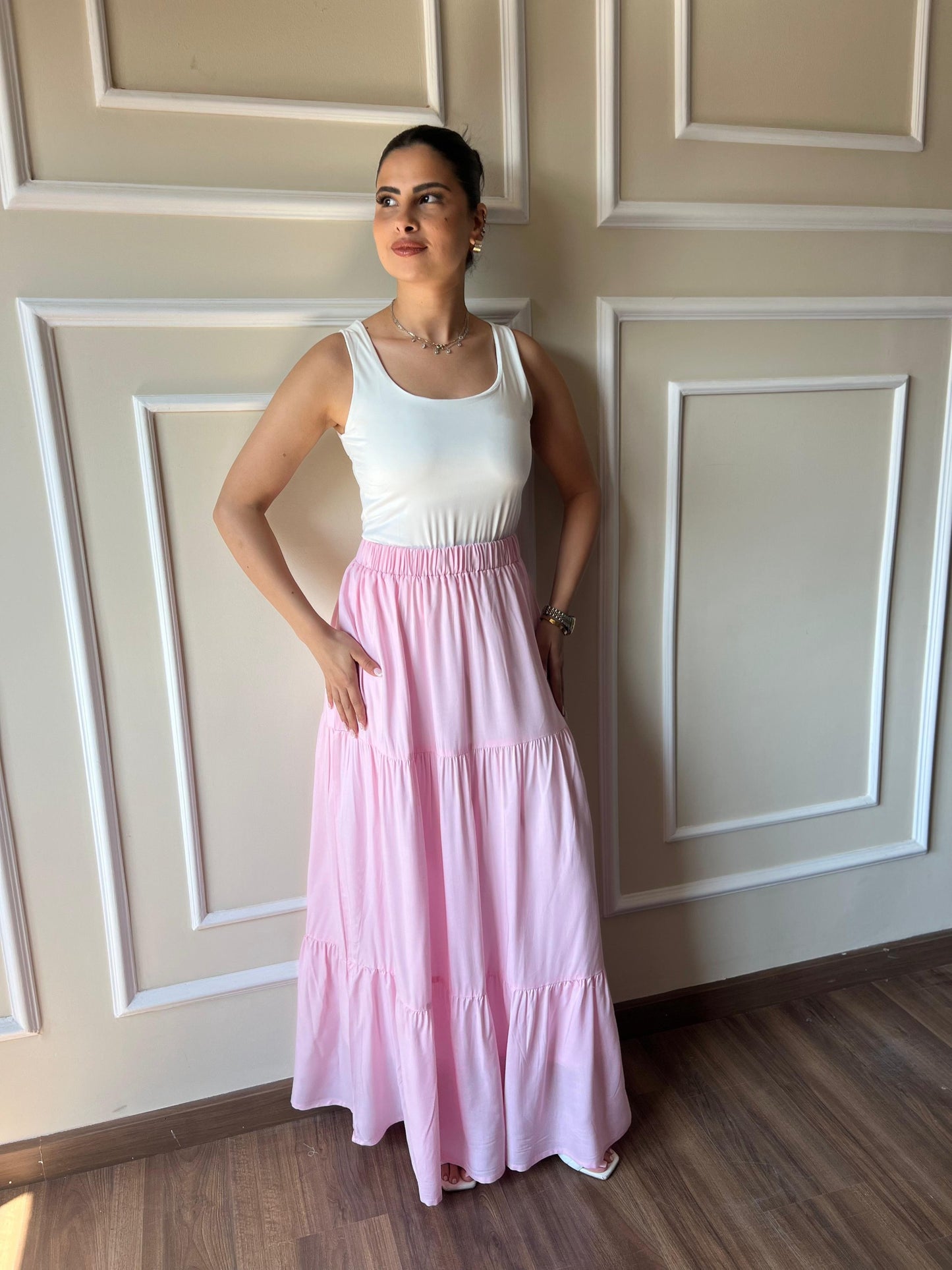 Maxi Skirt | Powder Pink