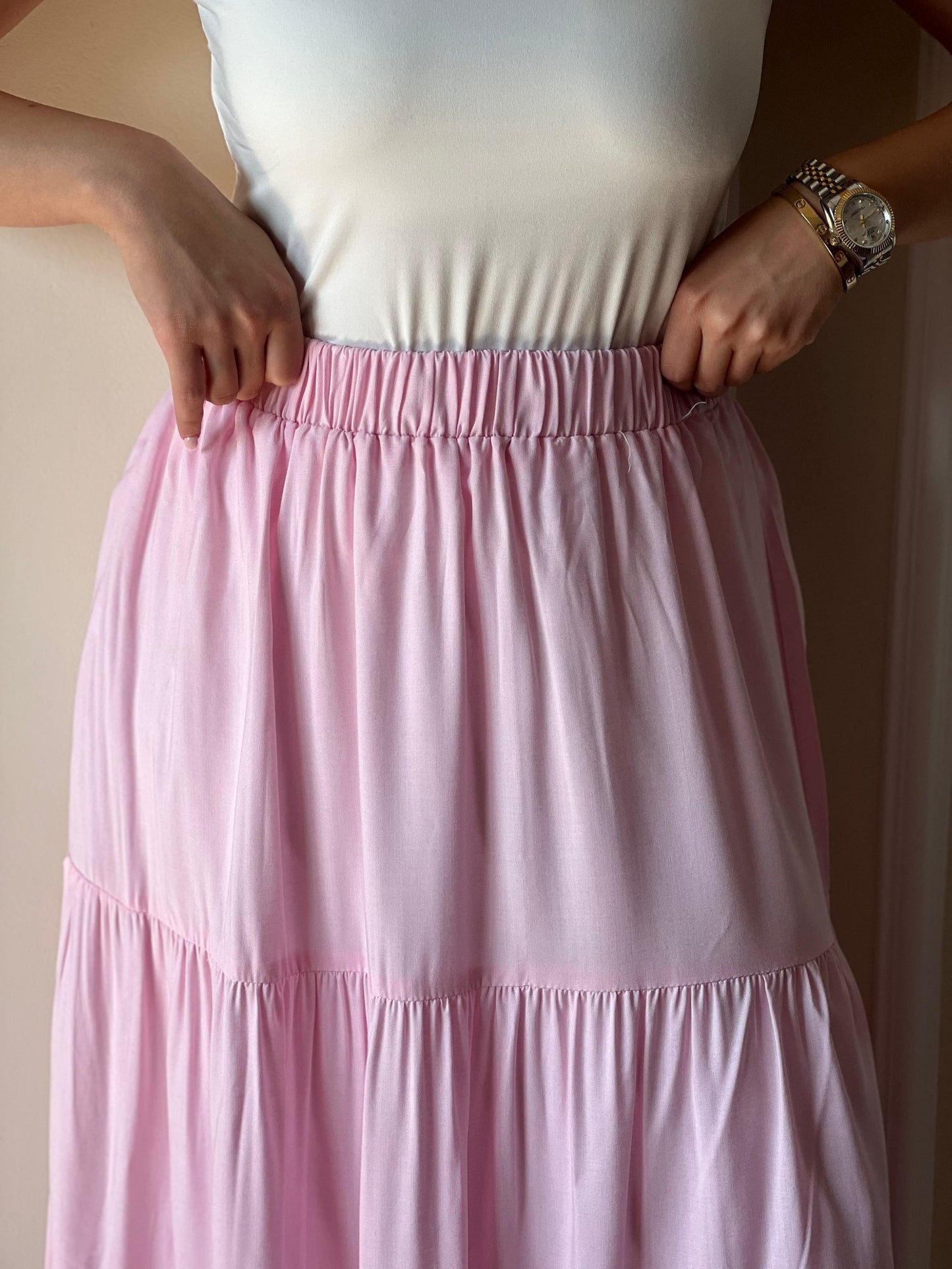 Maxi Skirt | Powder Pink