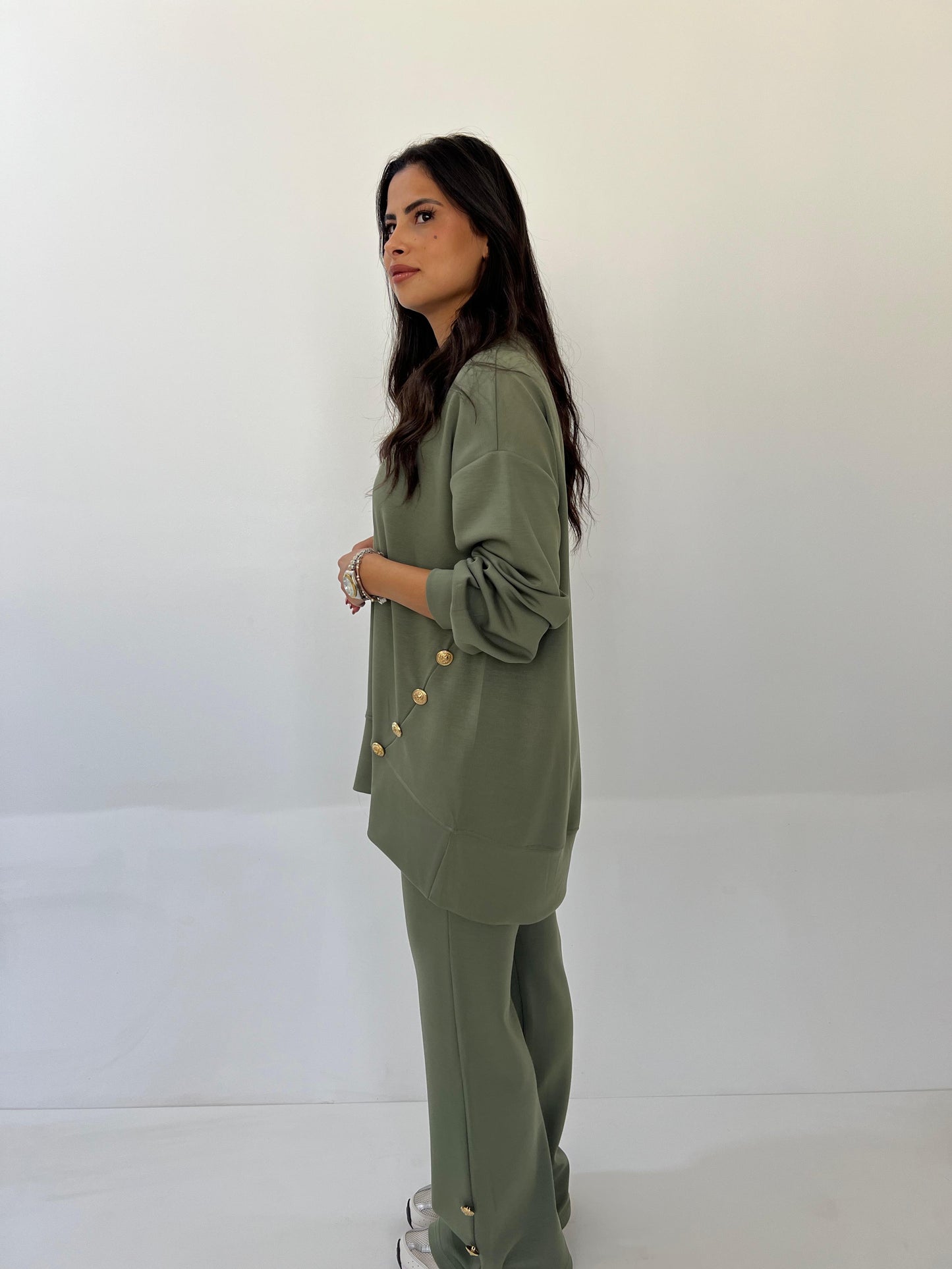 Modal Buttons Set In Olive