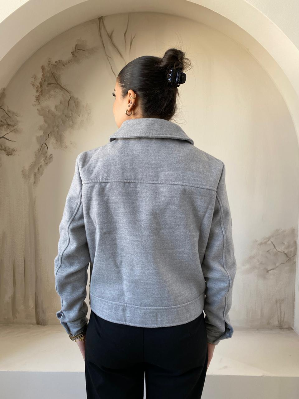 S- N-Soft Zipup Jacket In Gray