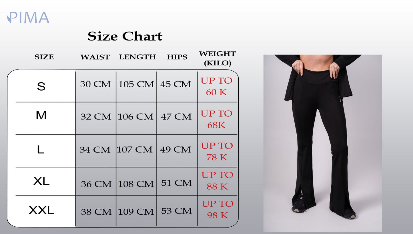 Sporty Flare pants | Black