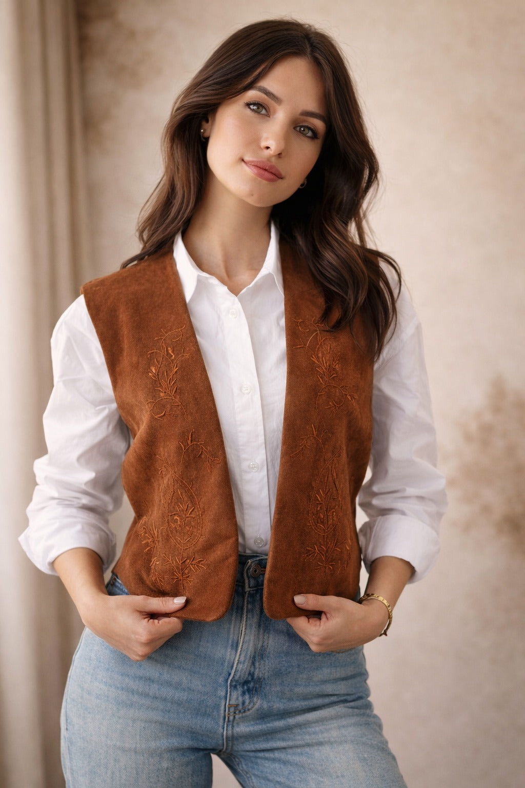 Embroidered vest