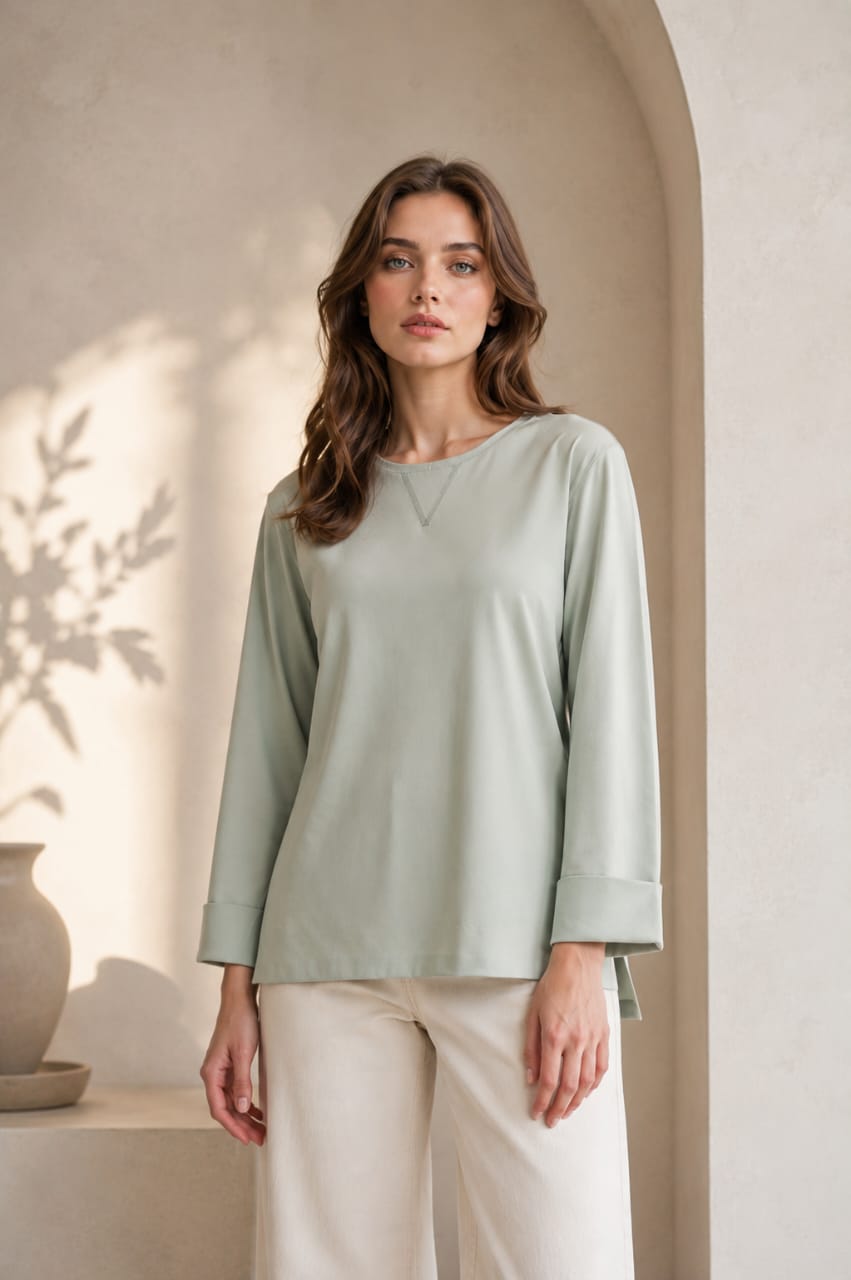 Folded Sleeves T-Shirt