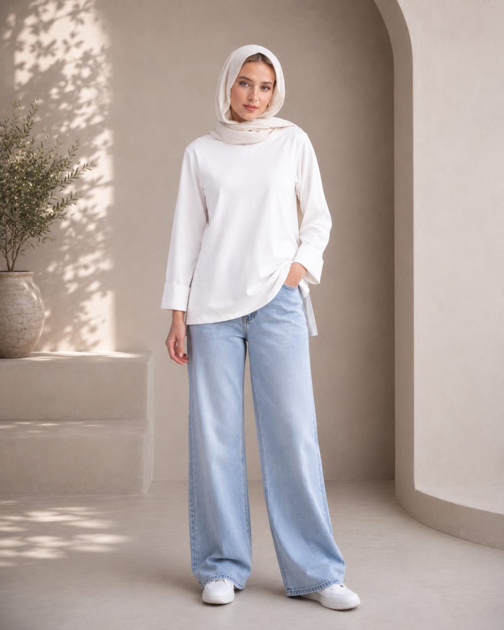 Folded Sleeves T-Shirt