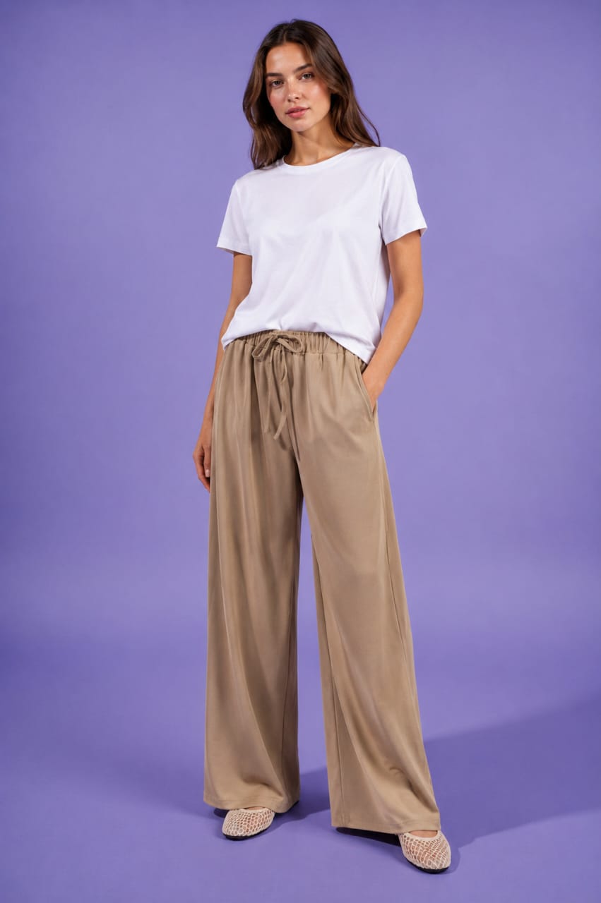 Ribbed Wide Leg Pants