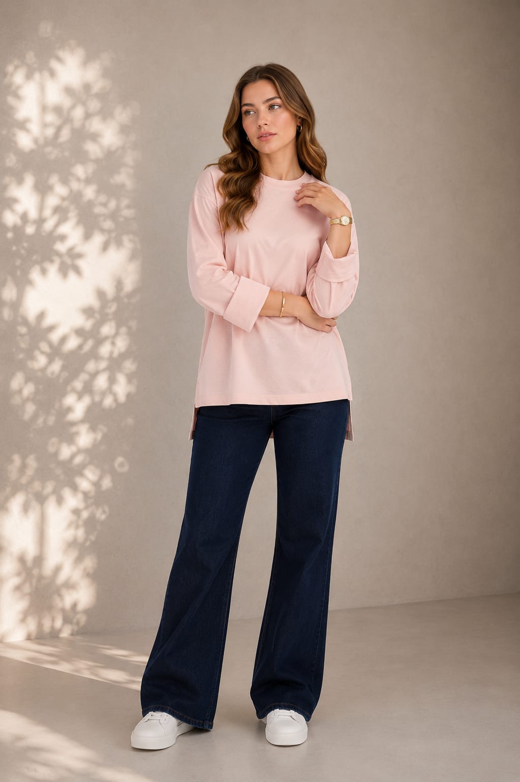 Folded Sleeves T-Shirt