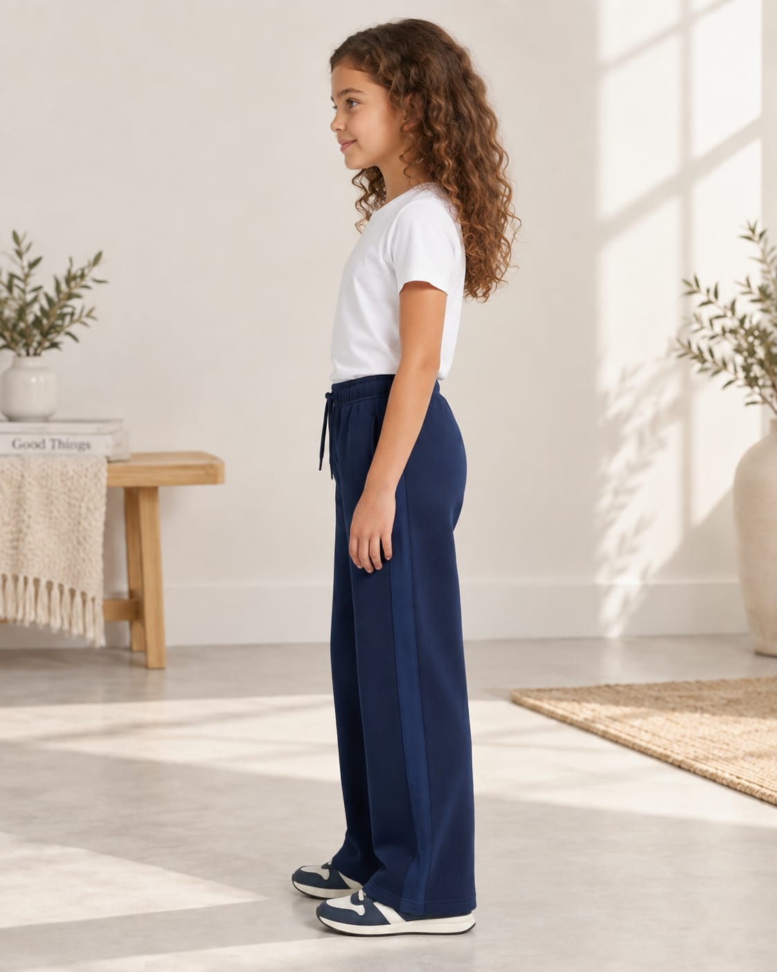 Straight leg trousers